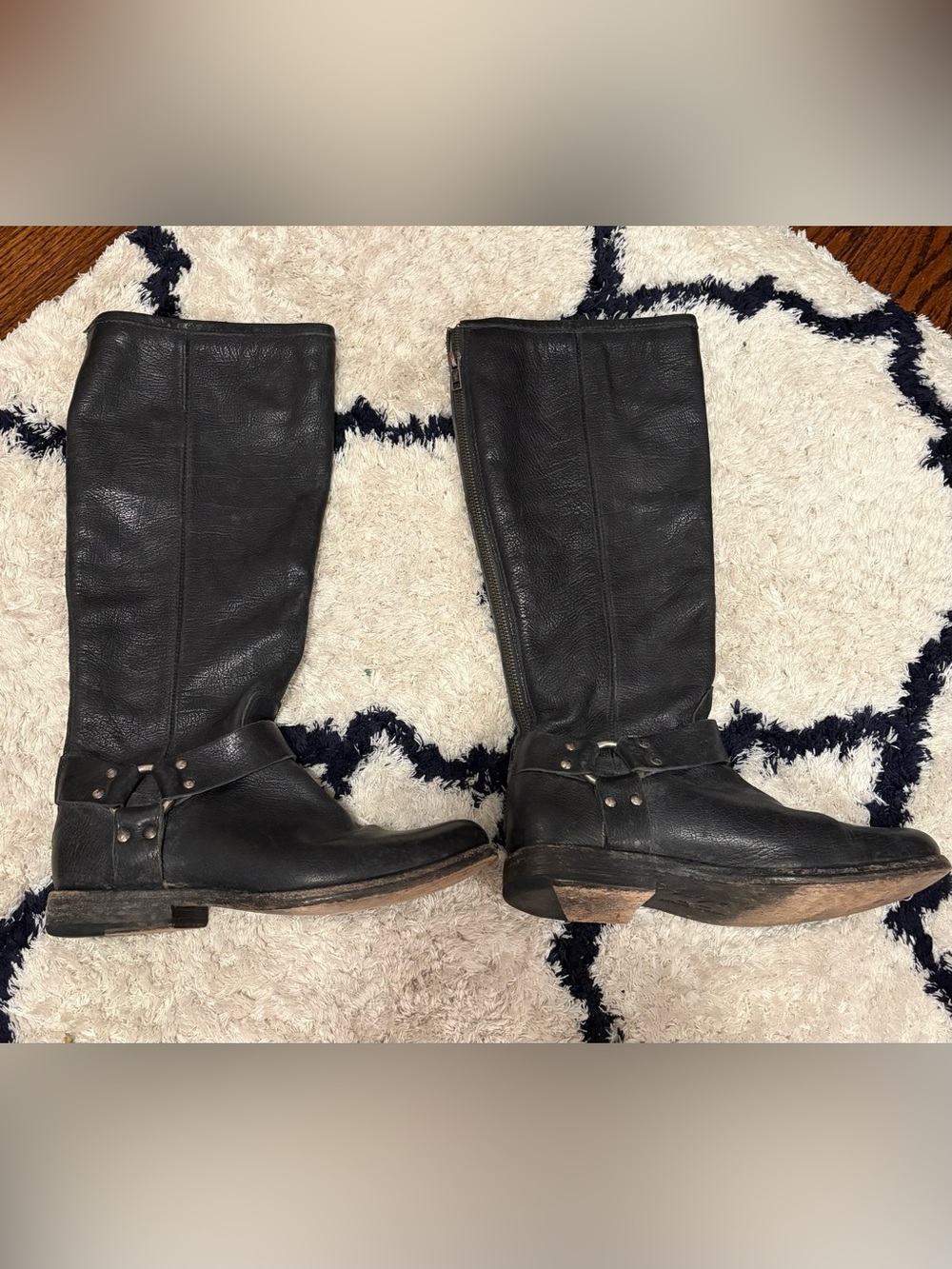 Frye Black Leather Harness Riding Boots style Women’s Size 8